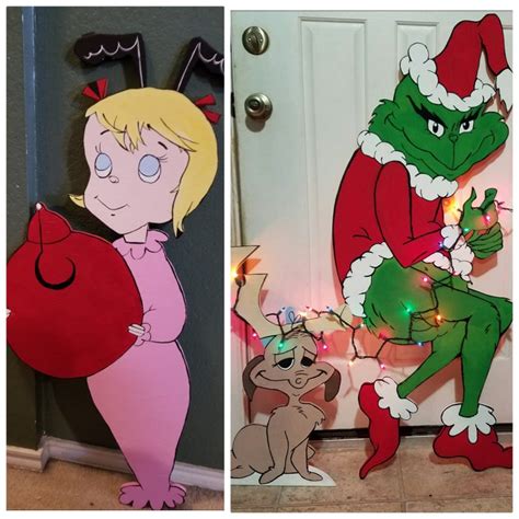 4ft Grinch 2ft Max And Cindy Lou Who Etsy