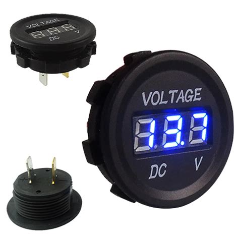 Blue Led Dc V V Waterproof Digital Display Voltmeter Socket For