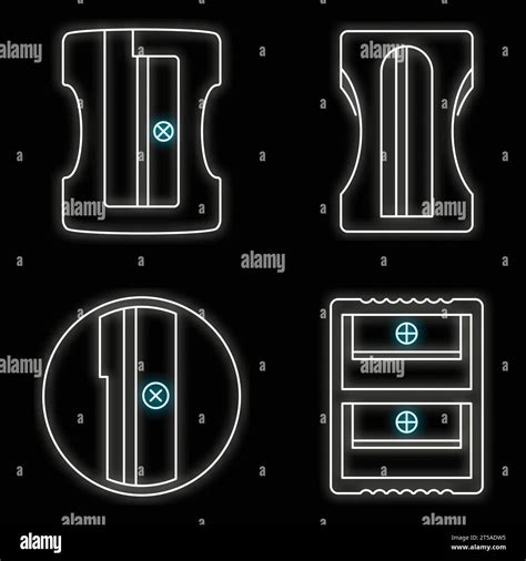 Plastic Sharpener Icon Set Outline Set Of Plastic Sharpener Vector