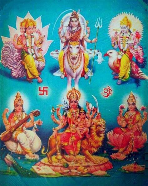 Tridev and Tridevi (Trinity God of Hinduism and Their Shakti ...