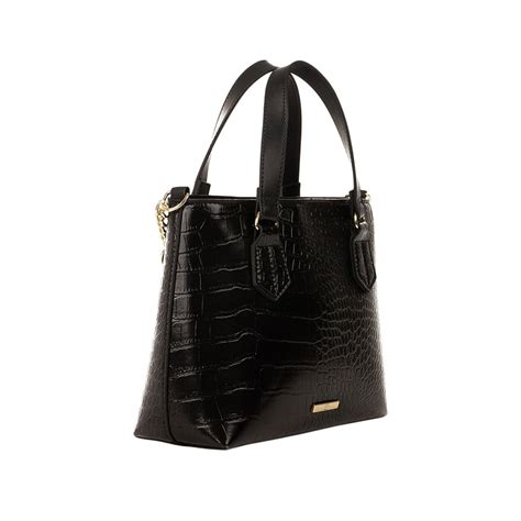 Bolsa Feminina Rafitthy Tote M Dia Texturizada Verniz Preto Preto