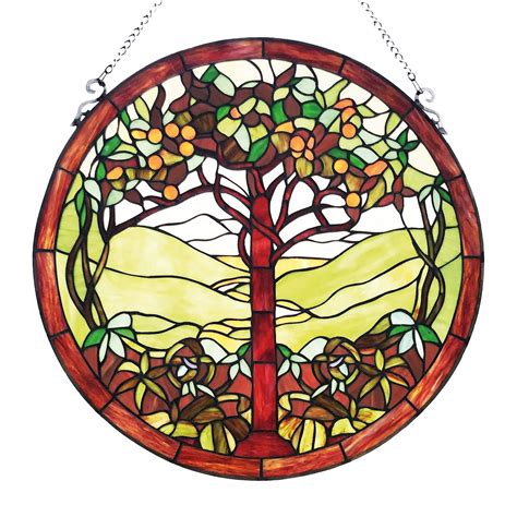 Tree Of Life Stained Glass Panel In 2021 Stained Glass Window Panel Stained Glass Stained