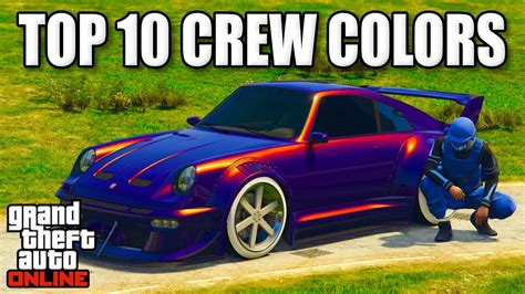 Top 10 BEST Crew Colors In GTA 5 Online Bright Colors Modded Colors