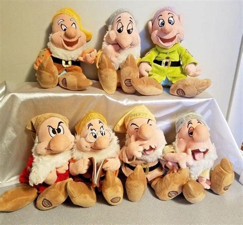 All 7 Snow White And The Seven Dwarfs Stuffed Plush Toy Disney Store