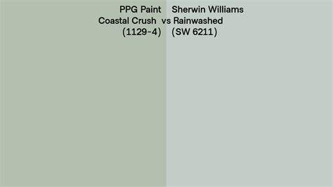 Ppg Paint Coastal Crush Vs Sherwin Williams Rainwashed Sw