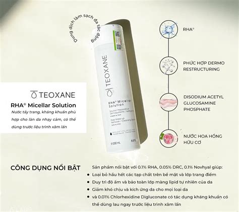 Nước tẩy trang Teoxane RHA Micellar Solution đa năng