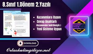 8 Sınıf 1 Dönem 2 Yazılı YENİ SİSTEM Senaryo1