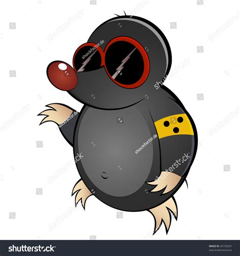 Funny Cartoon Mole Stock Vector Illustration 45195037 Shutterstock