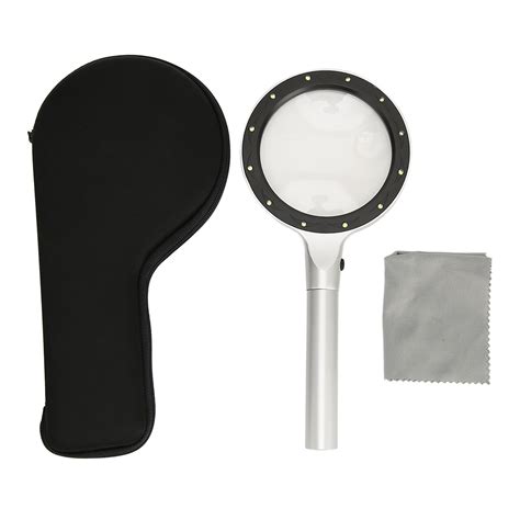 Magnifying Glass With 12 LED Lights 5X 10X Lighted Large Magnifying