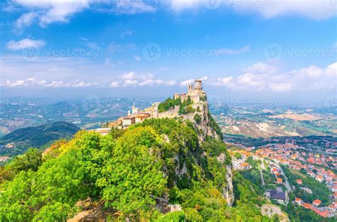 Republic San Marino Prima Torre Guaita First Fortress Tower With Brick