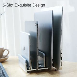 Aluminium Vertical Laptop Stand Laptop Holder Vertical Adjustable