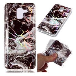 Purple Marble Pattern Bright Color Laser Soft TPU Case For Samsung