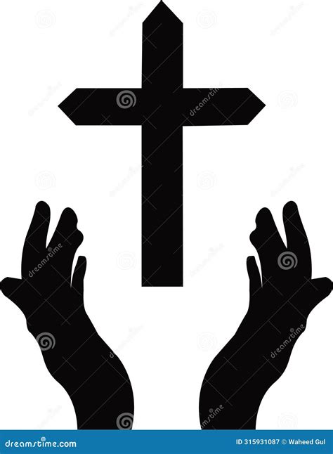 Praying Hands And A Cross Image With Svg Vector Cut File For Cricut