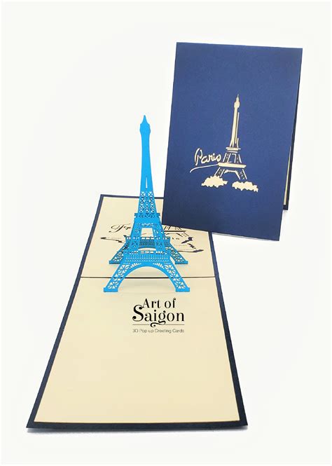 Paris Eiffel Tower Pop Up Card Etsy