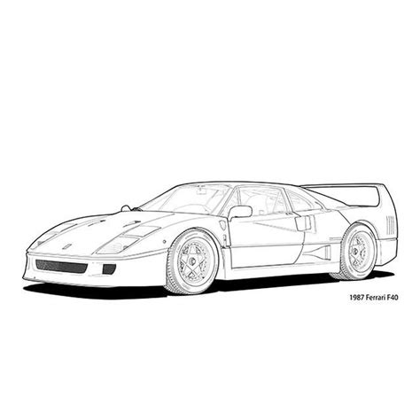 Ferrari F40 Coloring Pages