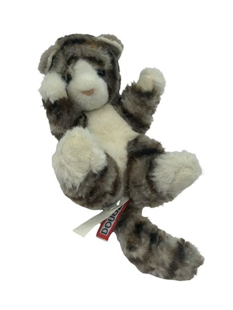 Douglas Toys Plush 6" Lil Handful Kitten Cat Grey Stripe Soft Stuffed ...