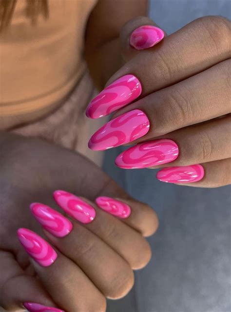 50 Pretty Summer Nails In 2022 For Every Taste Swirl Pink On Pink