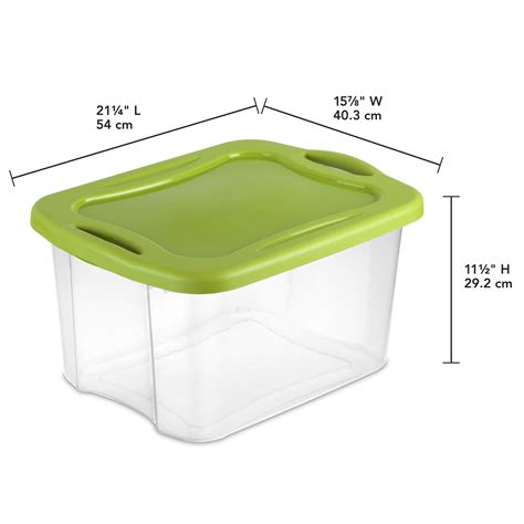 Sterilite 40 Qt Ez Carry Clear Spicy Lime Set Of 6