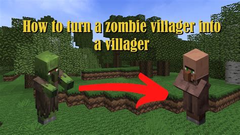 How To Turn A Zombie Villager Into A Villager Minecraft Youtube