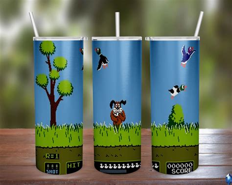 Duck Hunt Ducks Fly Away Oz Oz Stainless Steel Tumbler W Etsy