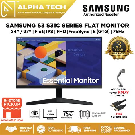 Samsung S3 S31C Essential Monitor IPS Panel FHD 5ms FreeSync