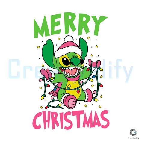 Stitch Grinchmas Vibe SVG Merry Christmas File Design CreativeLify