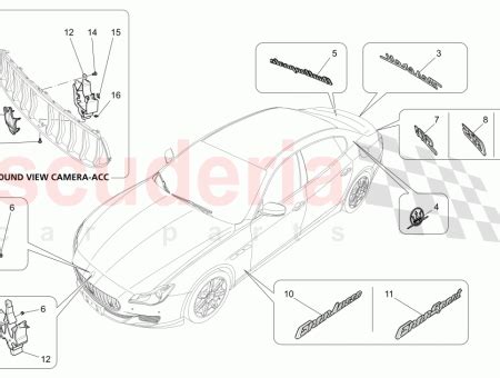 670080312 Maserati Quattroporte LOGO HOLDER KIT ADAPTIVE CRUISE