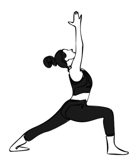 Premium Vector Woman Doing Exercise In Yoga Pose Vector Silhouette