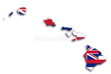 Hawaii Map And Flag Stock Illustration Illustration Of Graphic 89797701