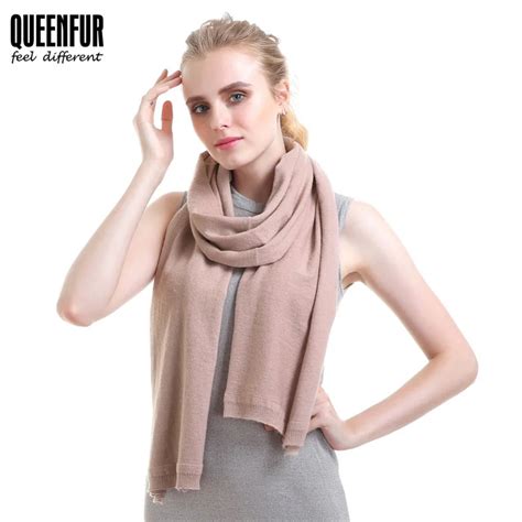 QUEENFUR Simple Solid Color Warm Winter Scarf Women 180cm Elastic