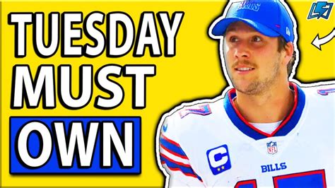 Draftkings Nfl Picks Tuesday Night Showdown Week 5 Dfs Picks Youtube