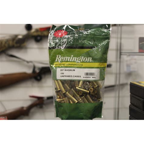 Remington Magnum Unprimed Brass Cases Pack Of