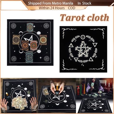 Tarot Altar Cloth Magic Divination Non Woven Pentagram Tablecloth Board Game Decoration Shopee