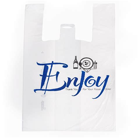 Pitt Plastics KT 100842 Enjoy Carry Out Bag W Handle Plastic White