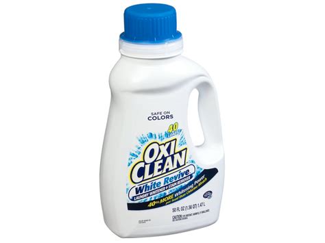 Oxiclean White Revive Laundry Whitener Stain Remover Liquid 50 Fl Oz 1 47 L Ingredients And