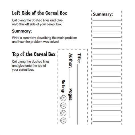 Free 8 Sample Cereal Box Book Report Templates In Pdf Ms Word