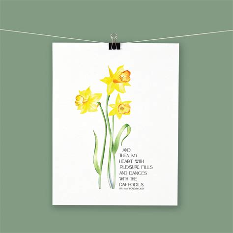 PRINTABLE Daffodils Poem By William Wordsworth, Spring, 52% OFF