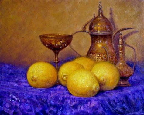 Lemons And Brass Painting By Donelli Dimaria Pixels