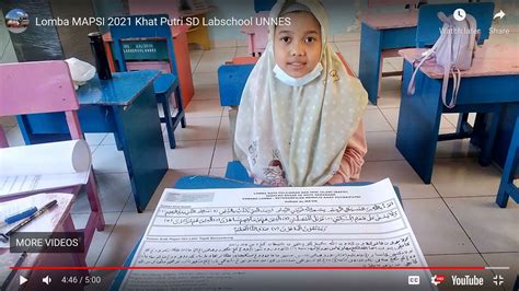 Lomba Mapsi 2021 Khat Putri Sd Labschool Unnes Youtube