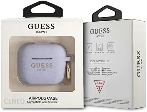 Guess Gua Sggeu Airpods Cover Purpurowy Purple S Etui Na Telefon