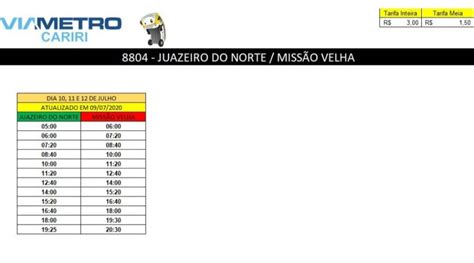 Via Metro Cariri Divulga Hor Rios Das Linhas Que Retornam A Circular