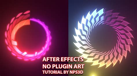 After Effects No Plugin Art Tutorial By Nps D Youtube Youtube