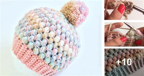 Cómo Hacer Un Gorro En Crochet Fácil Con Punto Puff ⋆ Manualidades Diy