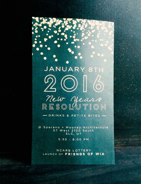 New Years Resolution Party Tonight