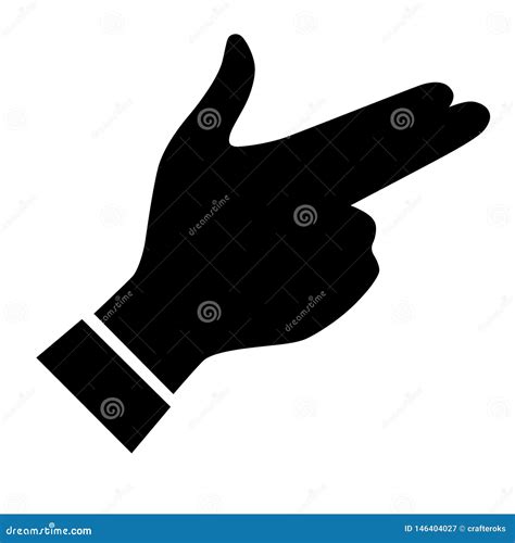 Finger Gun Sign Vector Illustration By Crafteroks Stock Vector