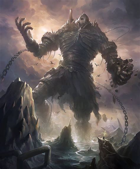 Card Hulking Giant Fantasy Concept Art Dark Fantasy Art Monster