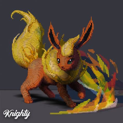 minecraft pixel art flareon pikachu vaporeon pokemon  art
