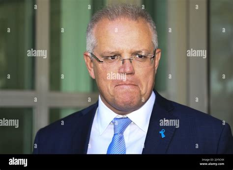 Australian Prime Minister Scott Morrison Is Seen As He Attends The