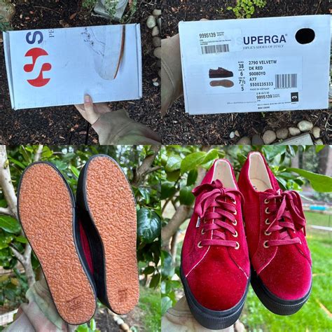 Y2k Platform Cherry Red Velvet Superga Sneakers Depop