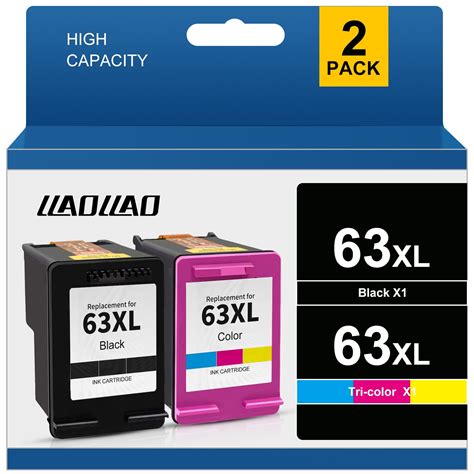 63XL Ink Cartridges Black And Color Combo Pack For HP Ink 63 XL